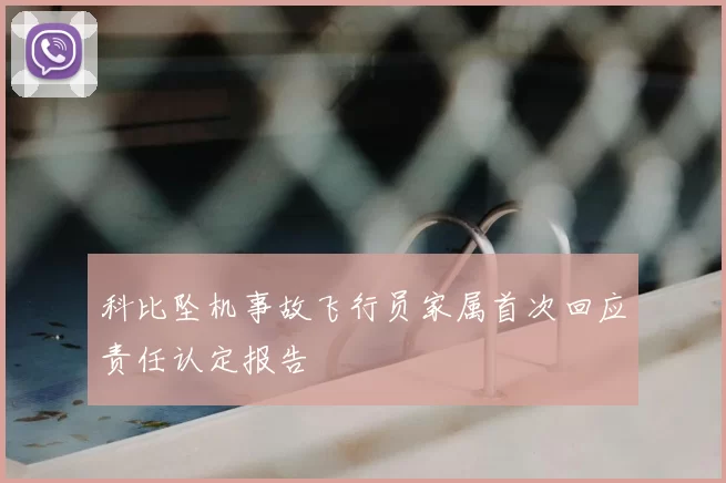 科比坠机事故飞行员家属首次回应责任认定报告