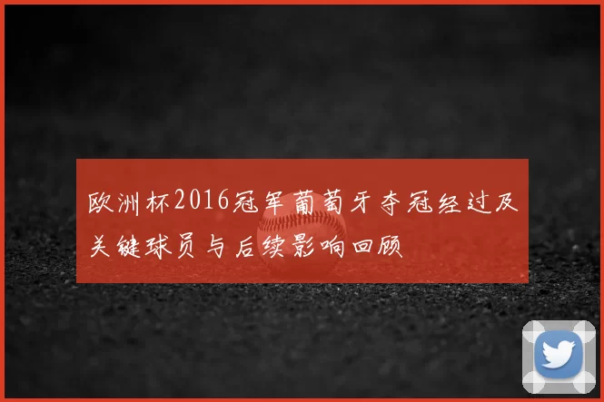 欧洲杯2016冠军葡萄牙夺冠经过及关键球员与后续影响回顾